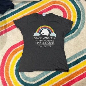 Port and Company Dark Gray Unicorn Stage Managers T-Shirt